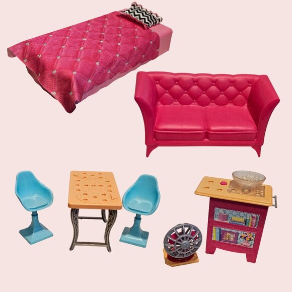 Barbie Dreamhouse Dollhouse Furniture Bundle (FFY84, 2015) - Picture 1 of 10